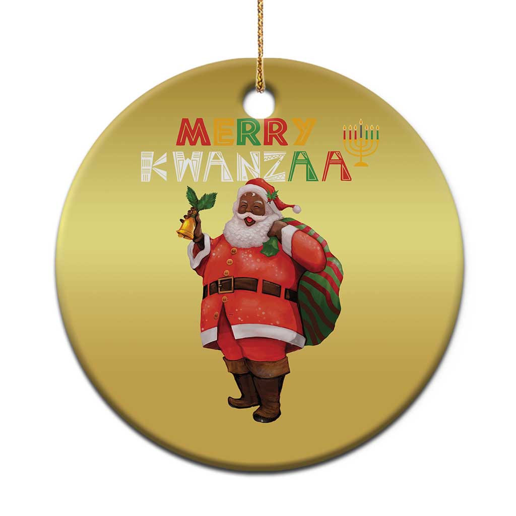 Merry Kwanzaa African American Xmas Santa Christmas Ornament TS09
