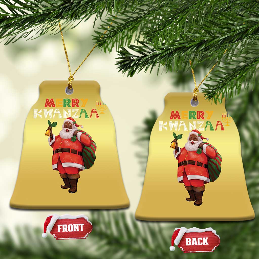 Merry Kwanzaa African American Xmas Santa Christmas Ornament TS09