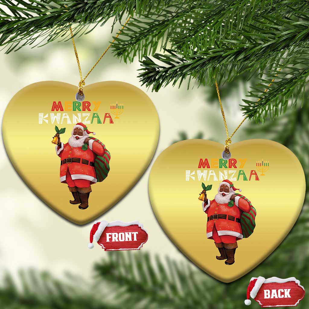 Merry Kwanzaa African American Xmas Santa Christmas Ornament TS09