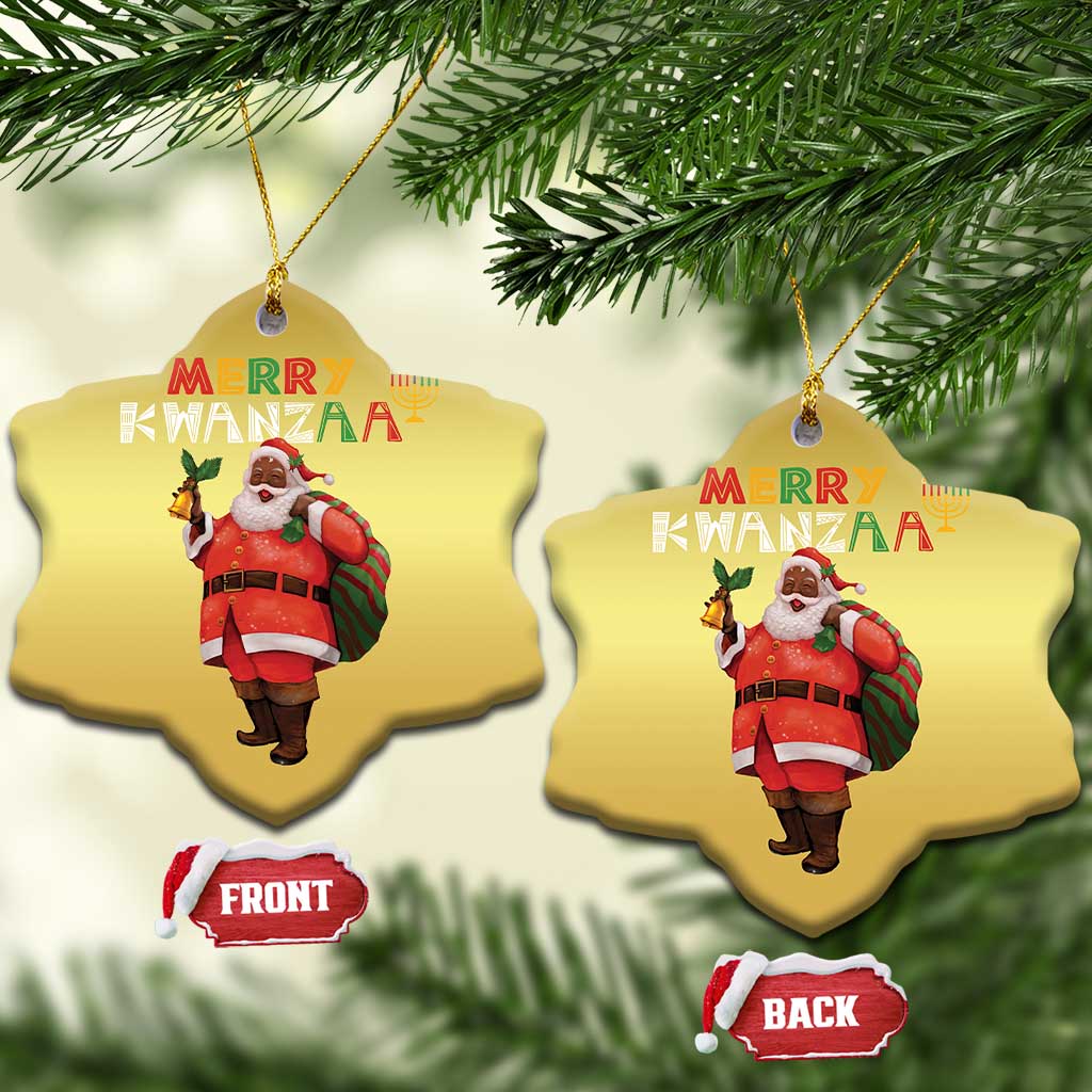 Merry Kwanzaa African American Xmas Santa Christmas Ornament TS09