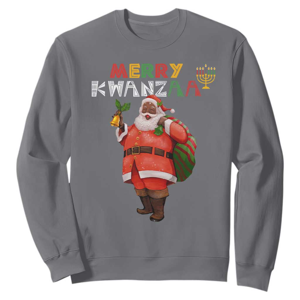 African American Xmas Merry Kwanzaa Santa Sweatshirt TS09