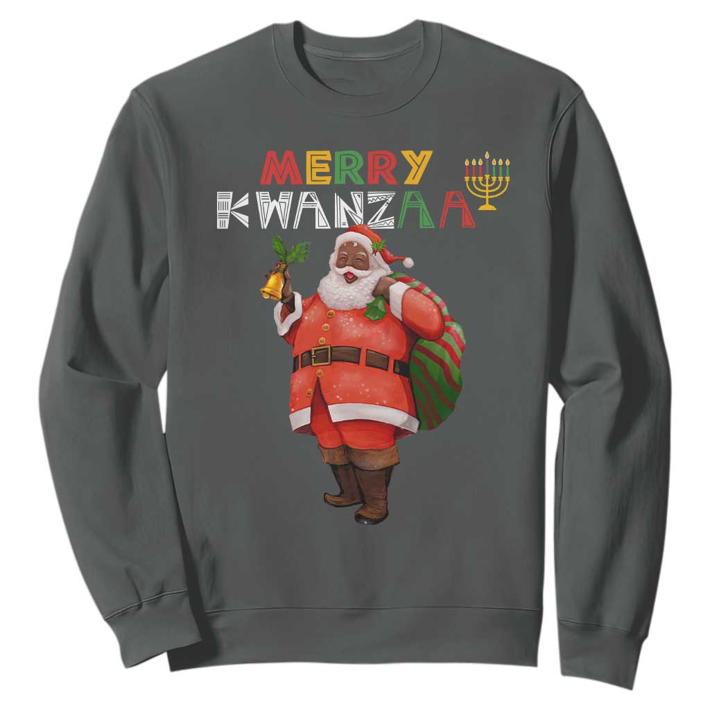 African American Xmas Merry Kwanzaa Santa Sweatshirt TS09