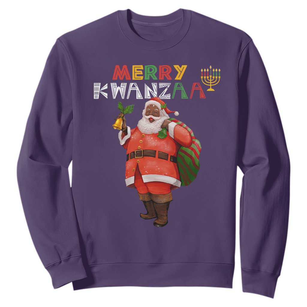 African American Xmas Merry Kwanzaa Santa Sweatshirt TS09