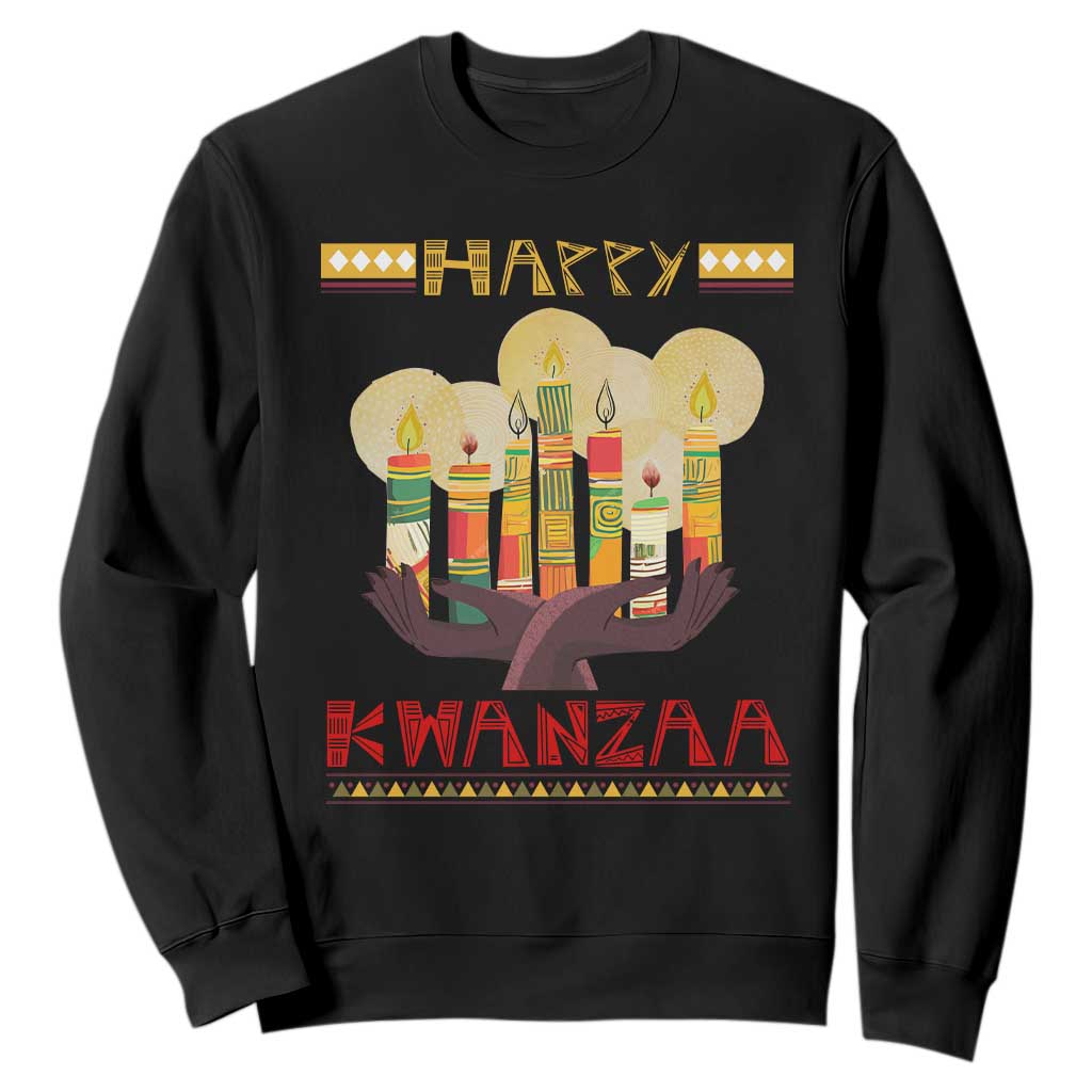 African American Xmas Happy Kwanzaa Sweatshirt TS09