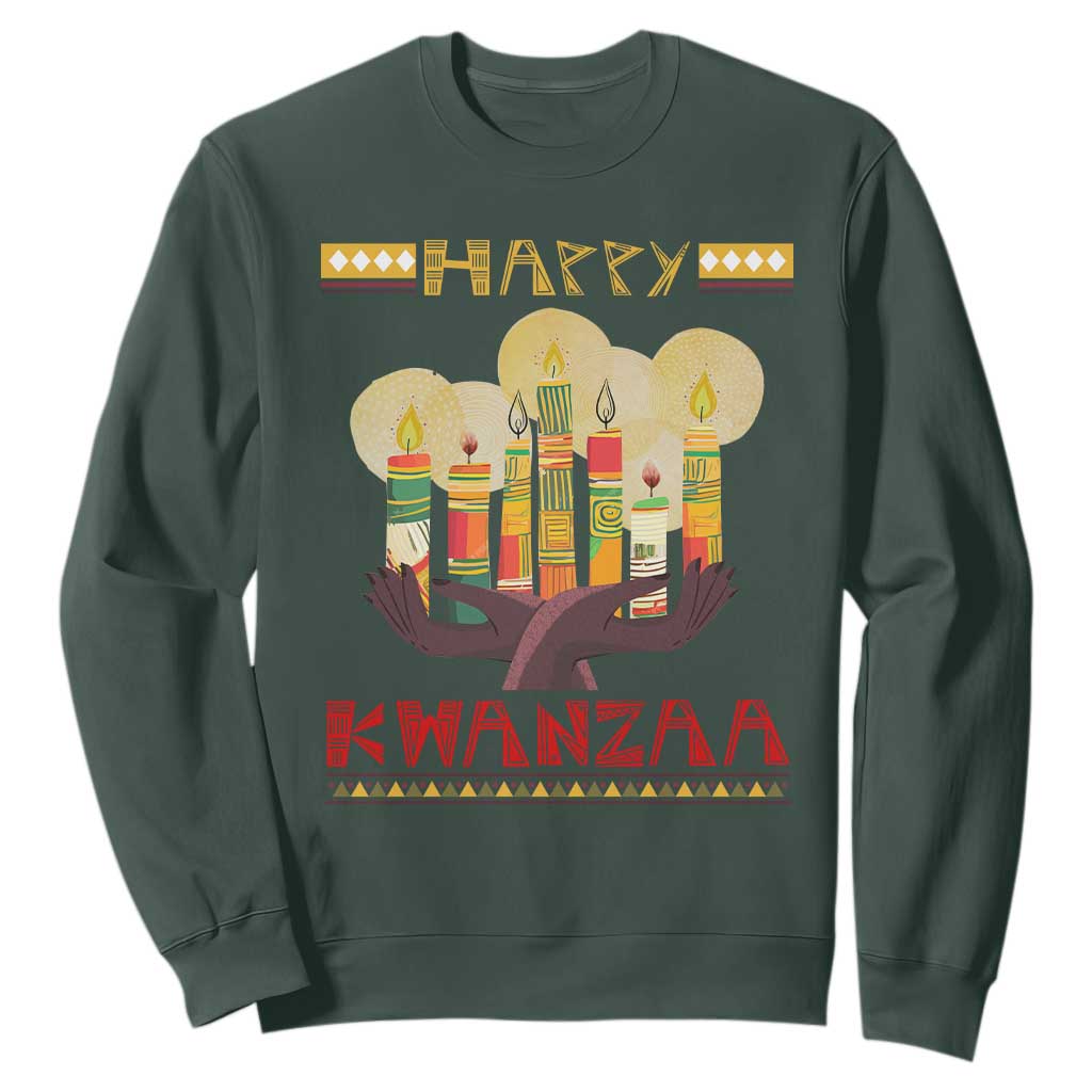 African American Xmas Happy Kwanzaa Sweatshirt TS09
