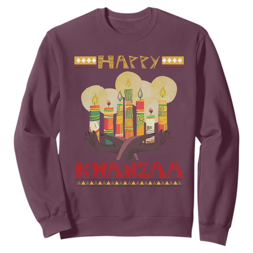 African American Xmas Happy Kwanzaa Sweatshirt TS09