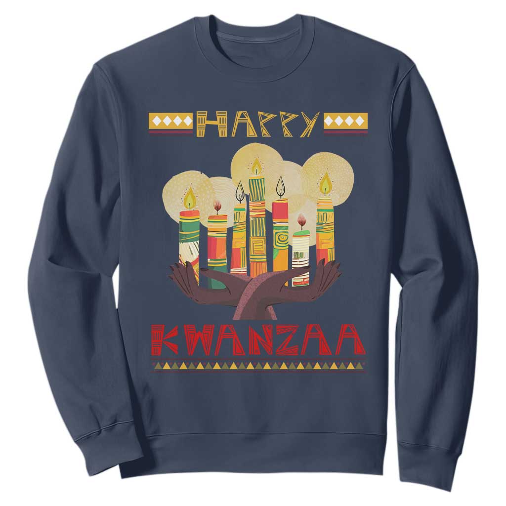 African American Xmas Happy Kwanzaa Sweatshirt TS09