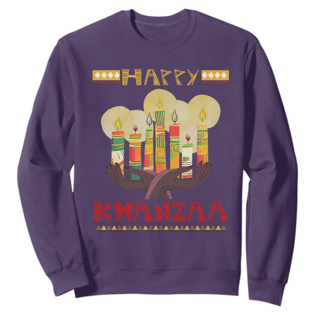 African American Xmas Happy Kwanzaa Sweatshirt TS09