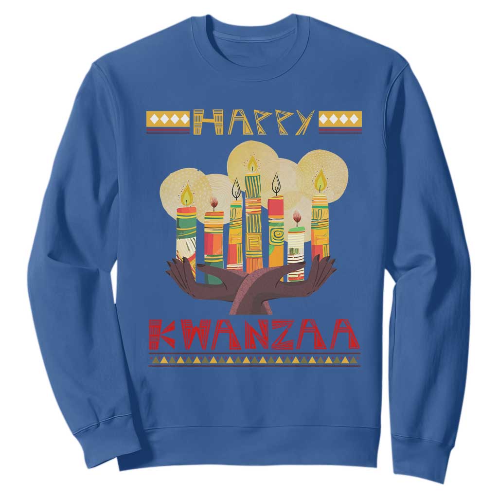 African American Xmas Happy Kwanzaa Sweatshirt TS09