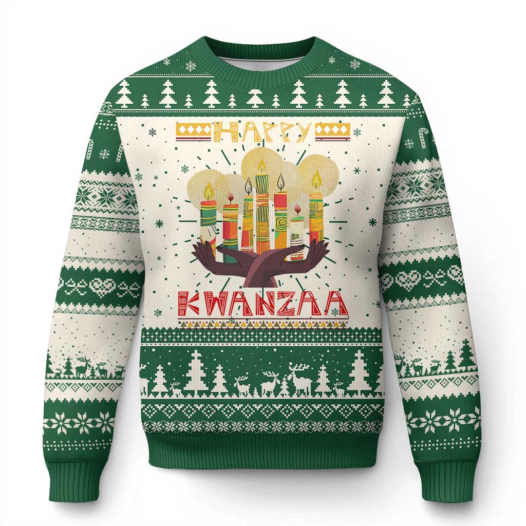 African American Xmas Happy Kwanzaa Ugly Christmas Sweater TS09