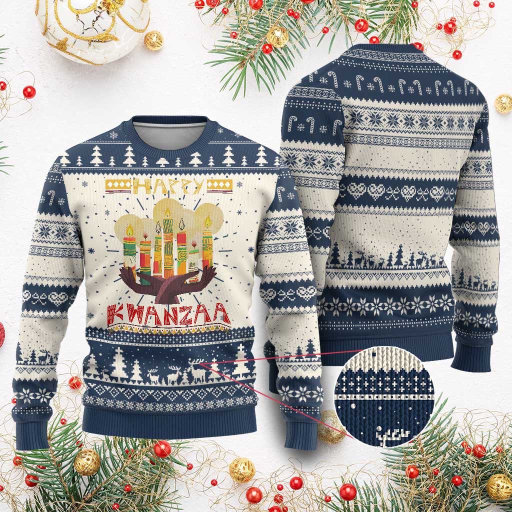 African American Xmas Happy Kwanzaa Ugly Christmas Sweater TS09