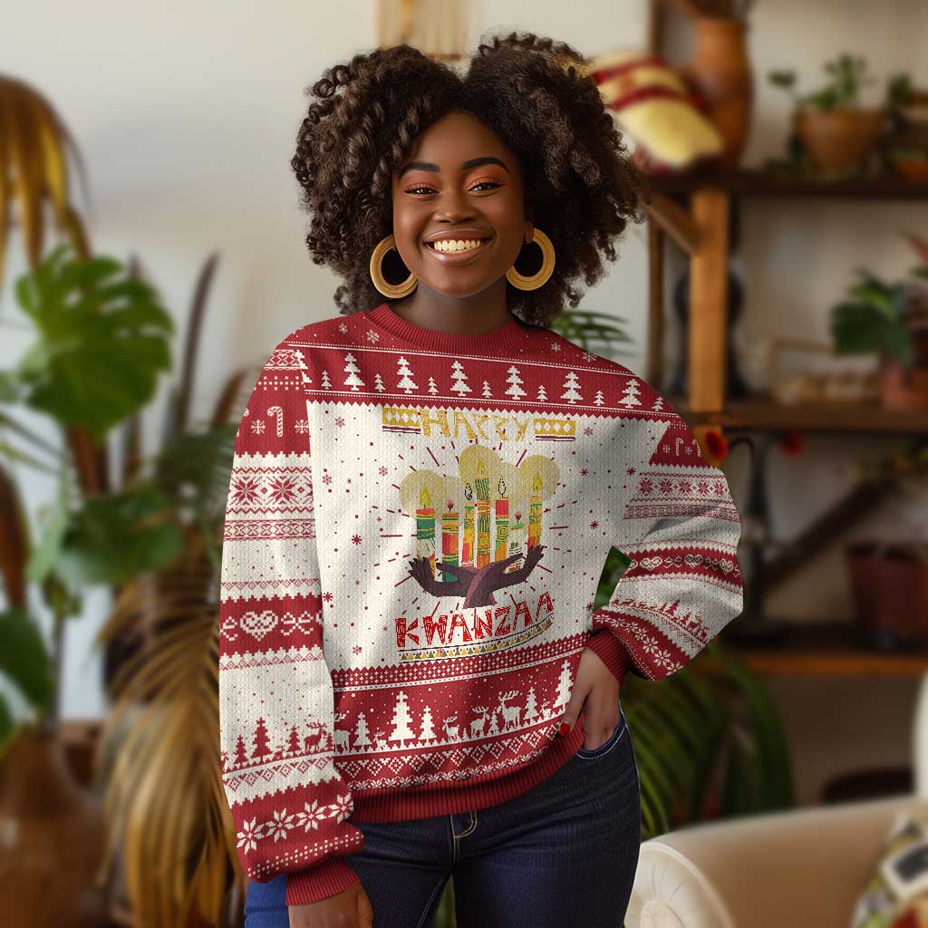African American Xmas Happy Kwanzaa Ugly Christmas Sweater TS09