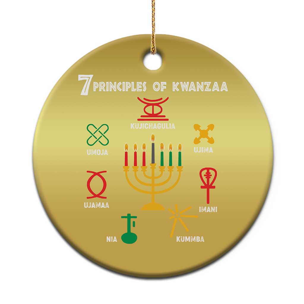 7 Principles Of Kwanzaa African American Xmas Christmas Ornament TS09