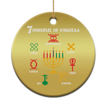 7 Principles Of Kwanzaa African American Xmas Christmas Ornament TS09