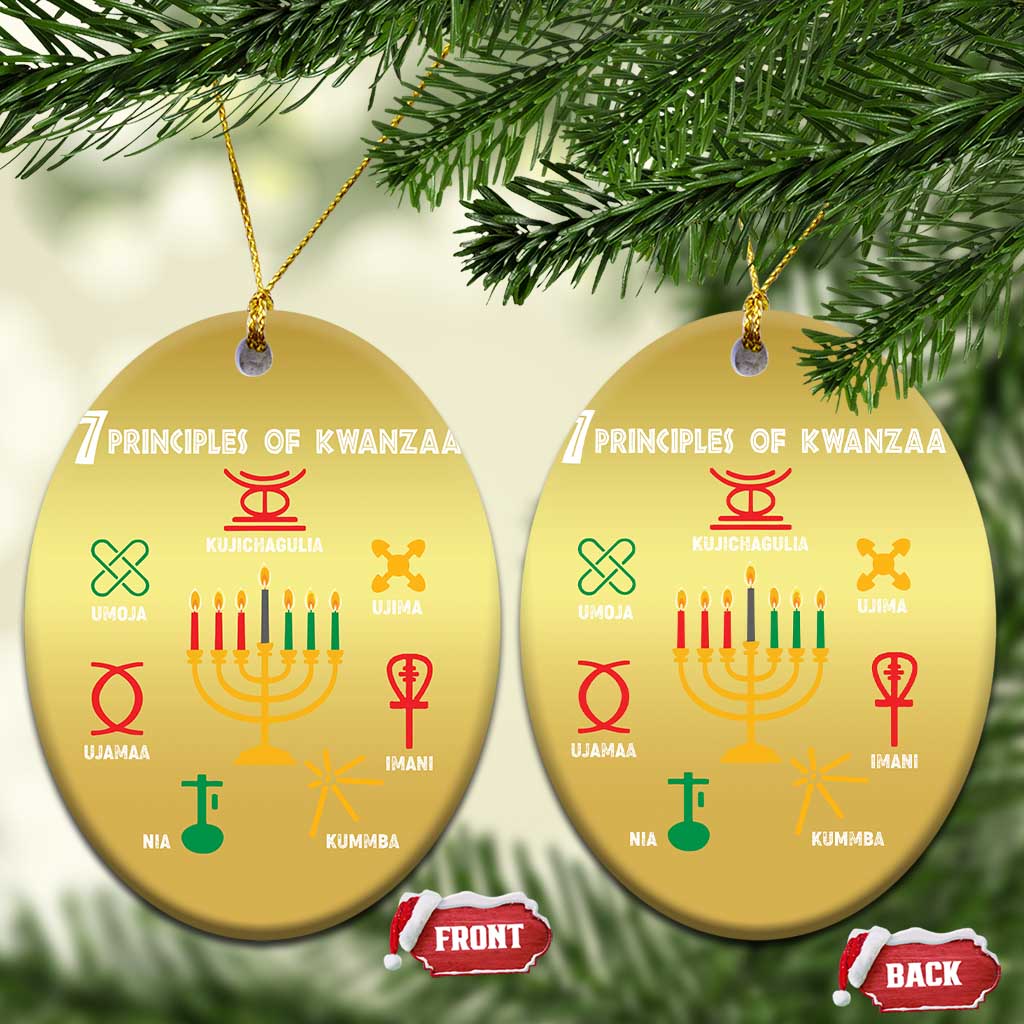 7 Principles Of Kwanzaa African American Xmas Christmas Ornament TS09
