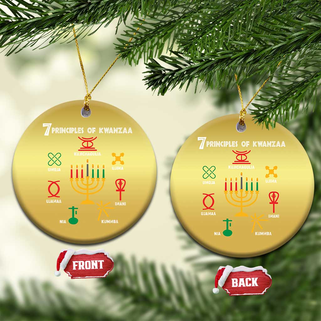 7 Principles Of Kwanzaa African American Xmas Christmas Ornament TS09