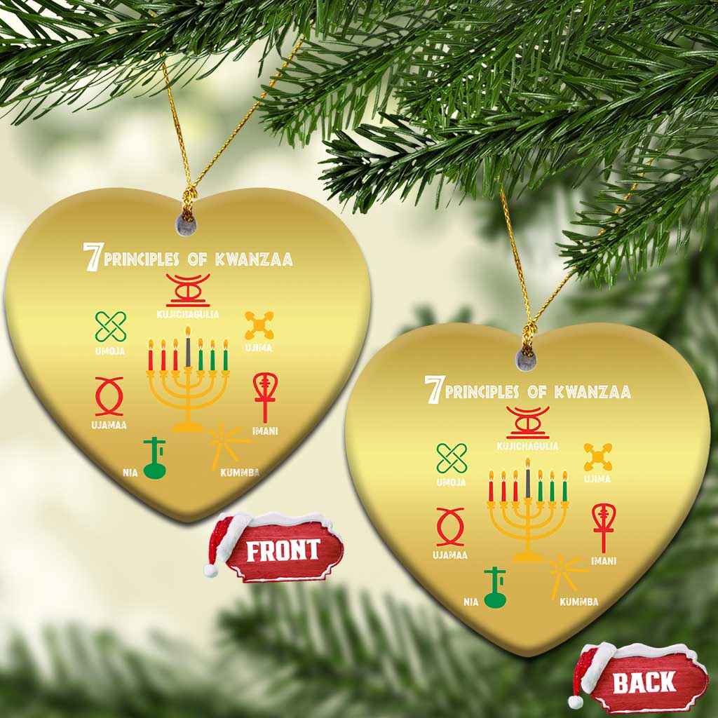 7 Principles Of Kwanzaa African American Xmas Christmas Ornament TS09