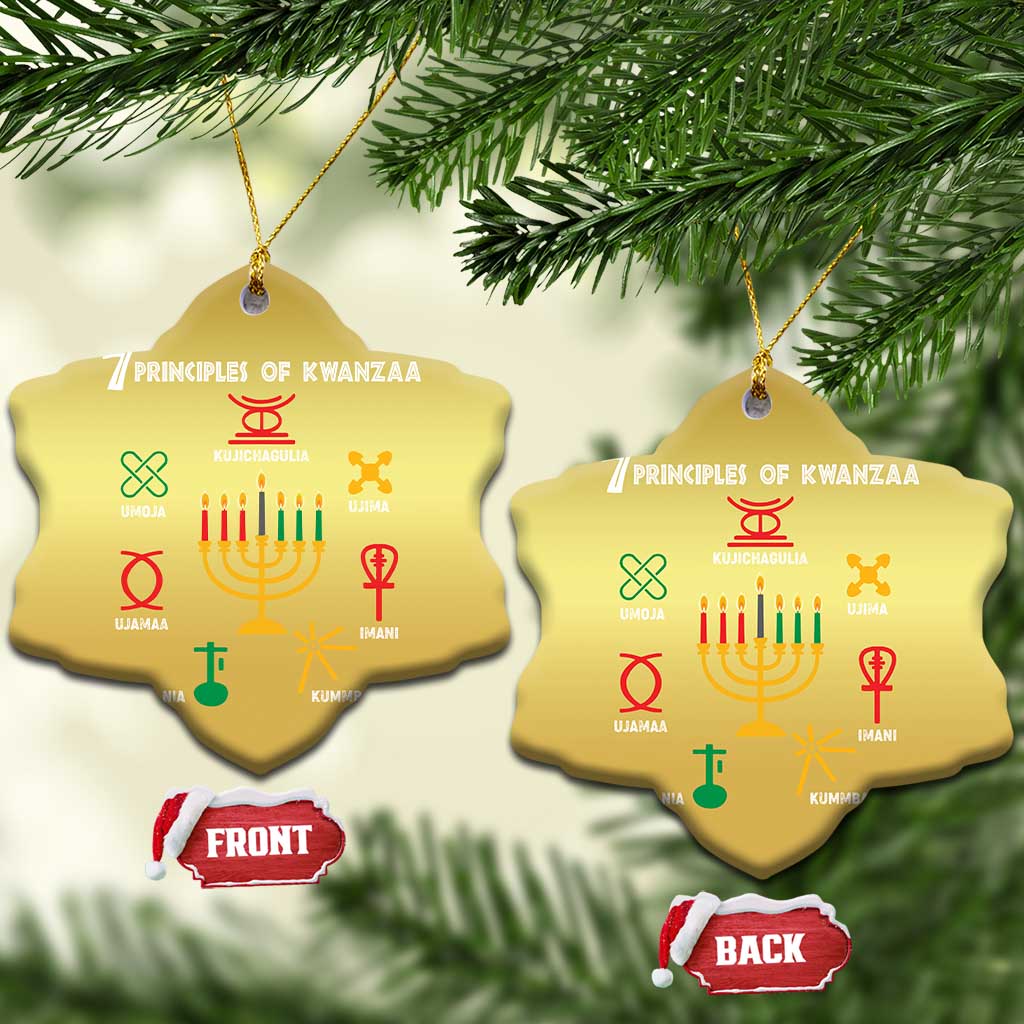 7 Principles Of Kwanzaa African American Xmas Christmas Ornament TS09