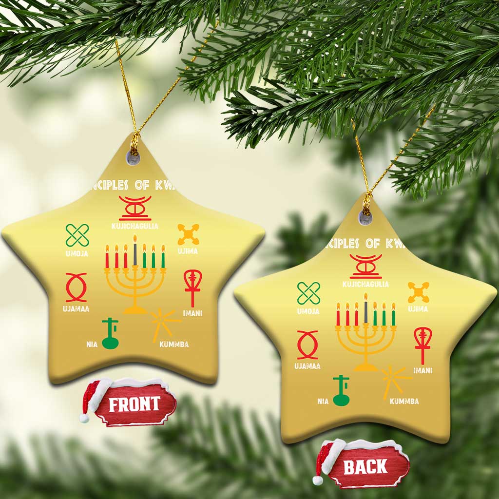 7 Principles Of Kwanzaa African American Xmas Christmas Ornament TS09