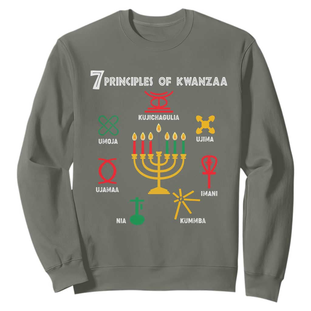 African American Xmas 7 Principles Of Kwanzaa Sweatshirt TS09