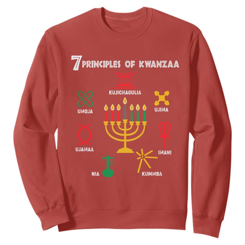 African American Xmas 7 Principles Of Kwanzaa Sweatshirt TS09