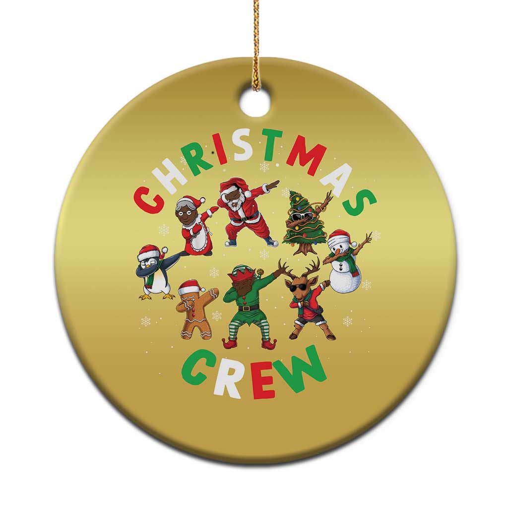 Xmas Crew Christmas Ornament Black African American Santa Reindeer Snowman Dabbing TS09