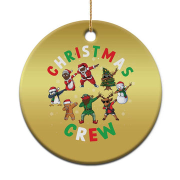 Xmas Crew Christmas Ornament Black African American Santa Reindeer Snowman Dabbing TS09
