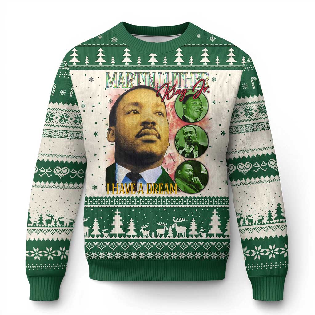 Martin Luther King Jr Ugly Christmas Sweater I Have A Dream MLK Day Black History TS09