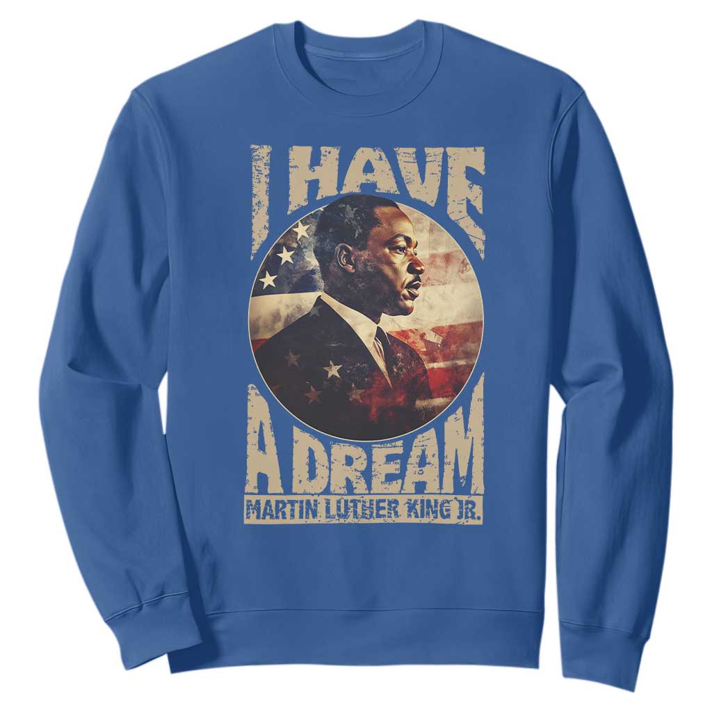 Martin Luther King Jr Sweatshirt I Have A Dream American Flag Black History MLK Day TS09
