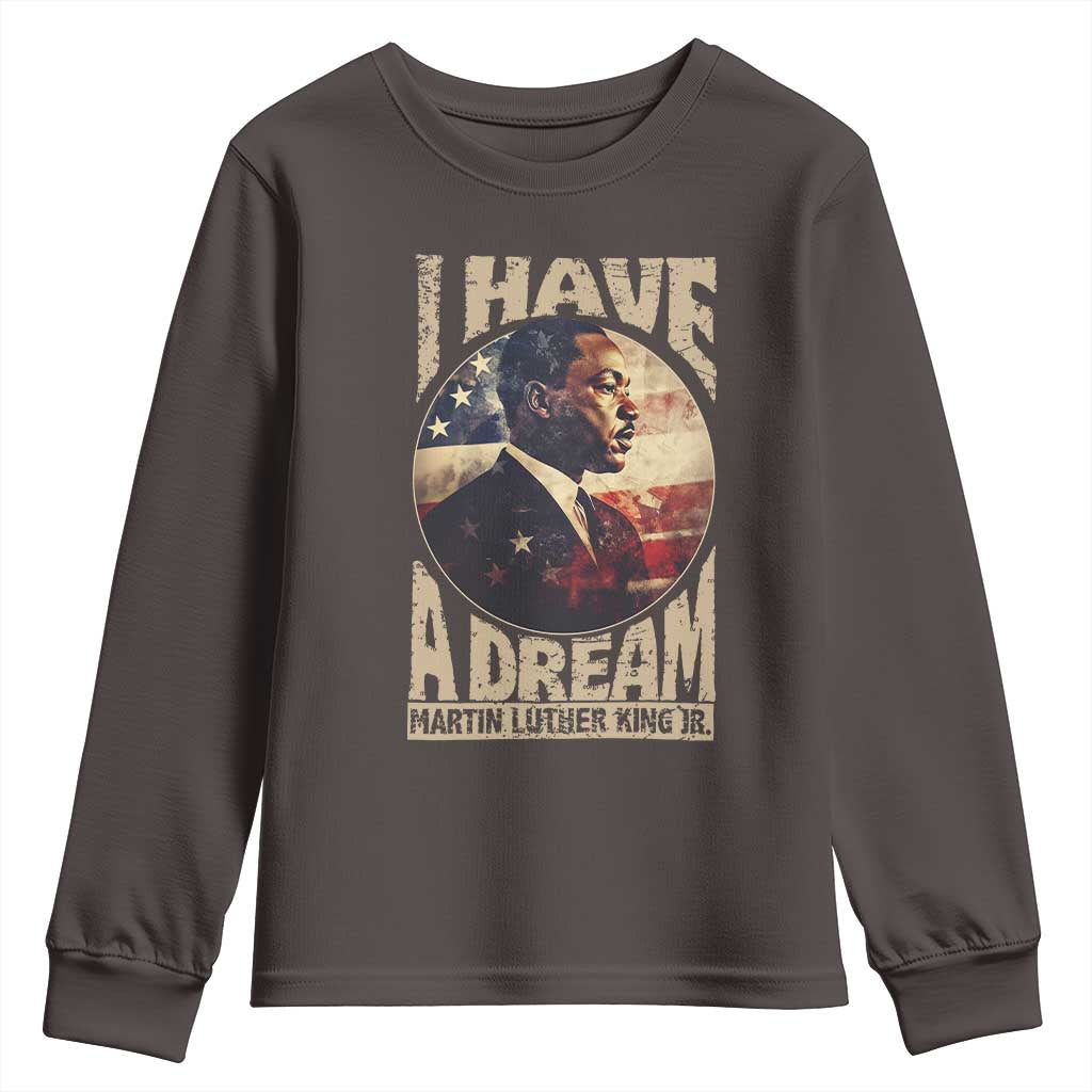 Martin Luther King Jr Youth Sweatshirt I Have A Dream American Flag Black History MLK Day TS09