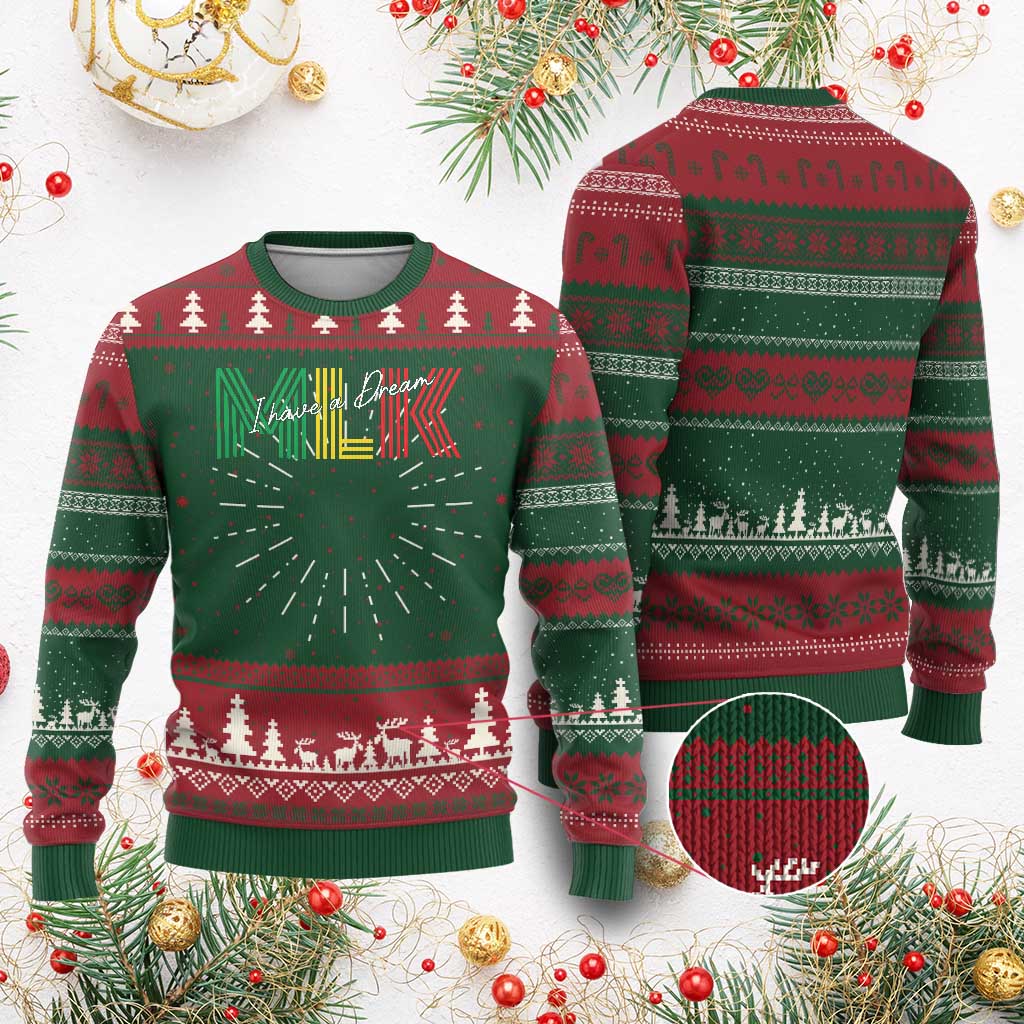 Martin Luther King Jr Ugly Christmas Sweater I Have A Dream Black History TS09