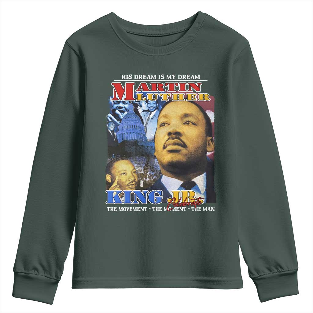 Martin Luther King Jr Youth Sweatshirt His Dream Is My Dream American Flag Black History MLK Day TS09