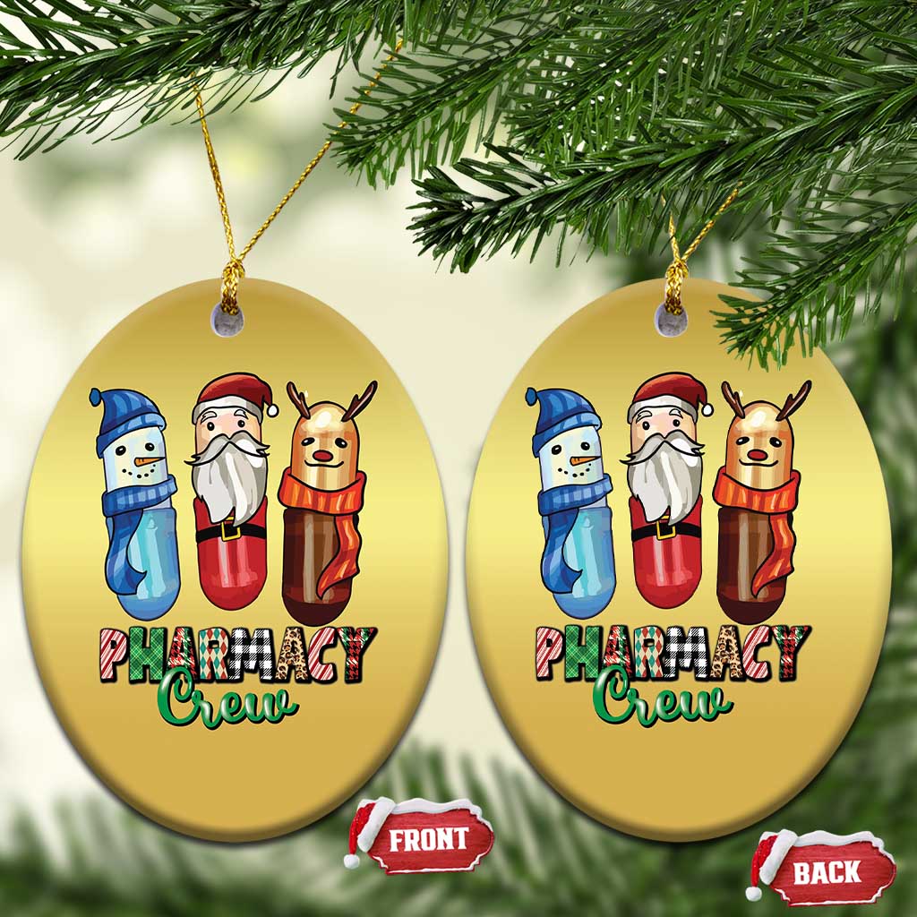 Xmas Pharmacist Christmas Ornament Snowman Reindeer Santa Pharmacy Crew TS09
