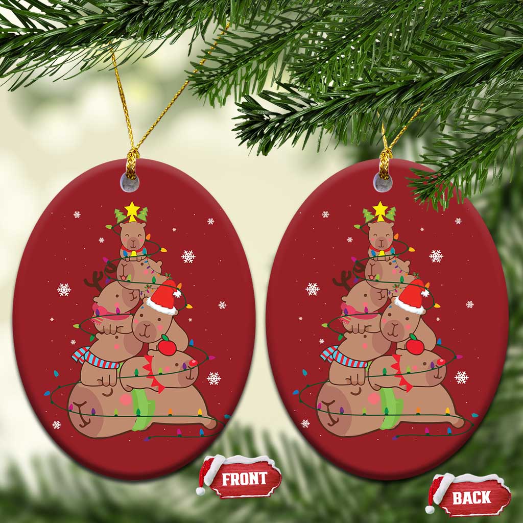 Funny Capybara Christmas Tree Christmas Ornament TS09