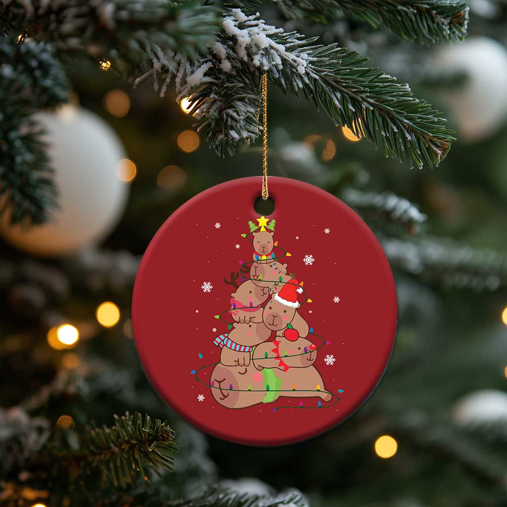 Funny Capybara Christmas Tree Christmas Ornament TS09