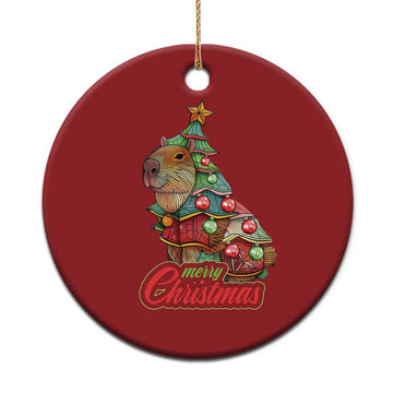 Cute Capybara Christmas Tree Christmas Ornament TS09