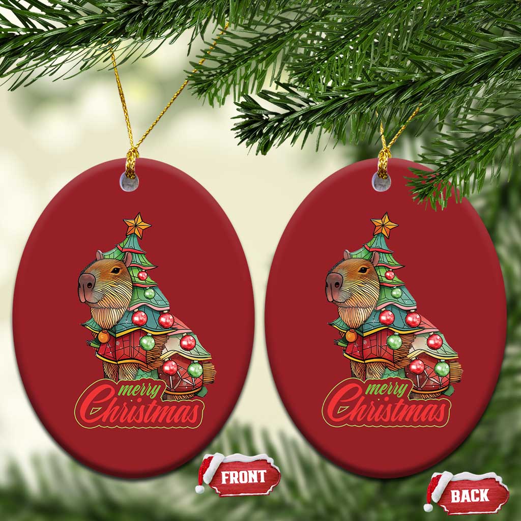 Cute Capybara Christmas Tree Christmas Ornament TS09
