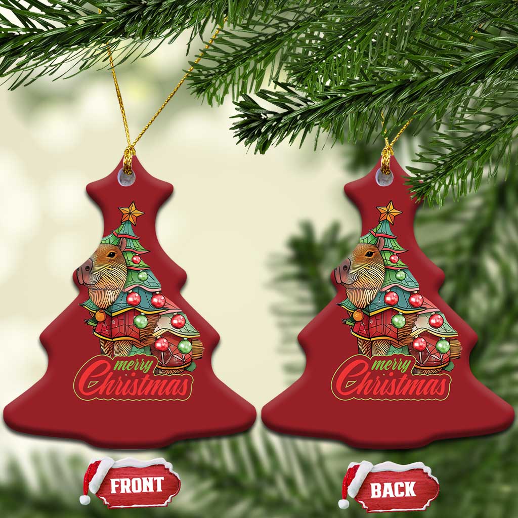 Cute Capybara Christmas Tree Christmas Ornament TS09
