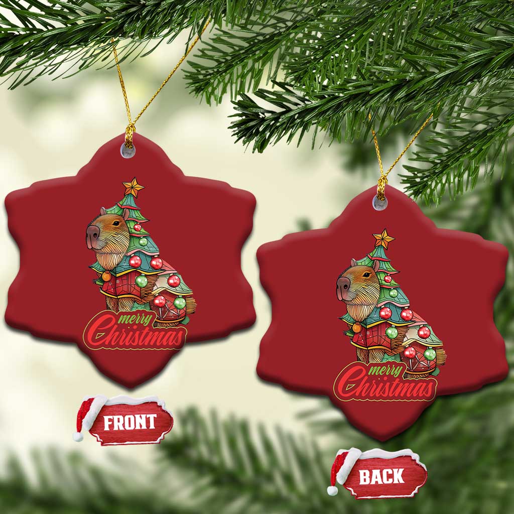 Cute Capybara Christmas Tree Christmas Ornament TS09
