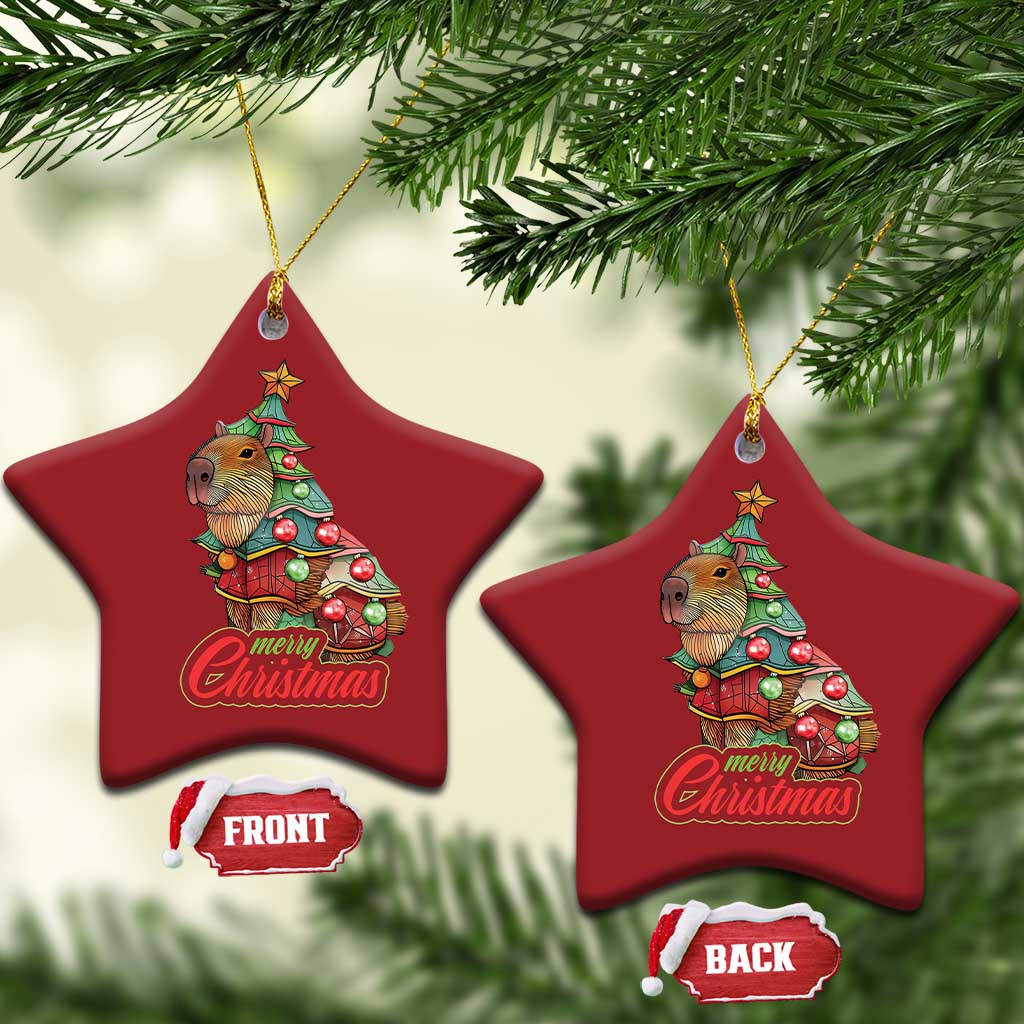 Cute Capybara Christmas Tree Christmas Ornament TS09