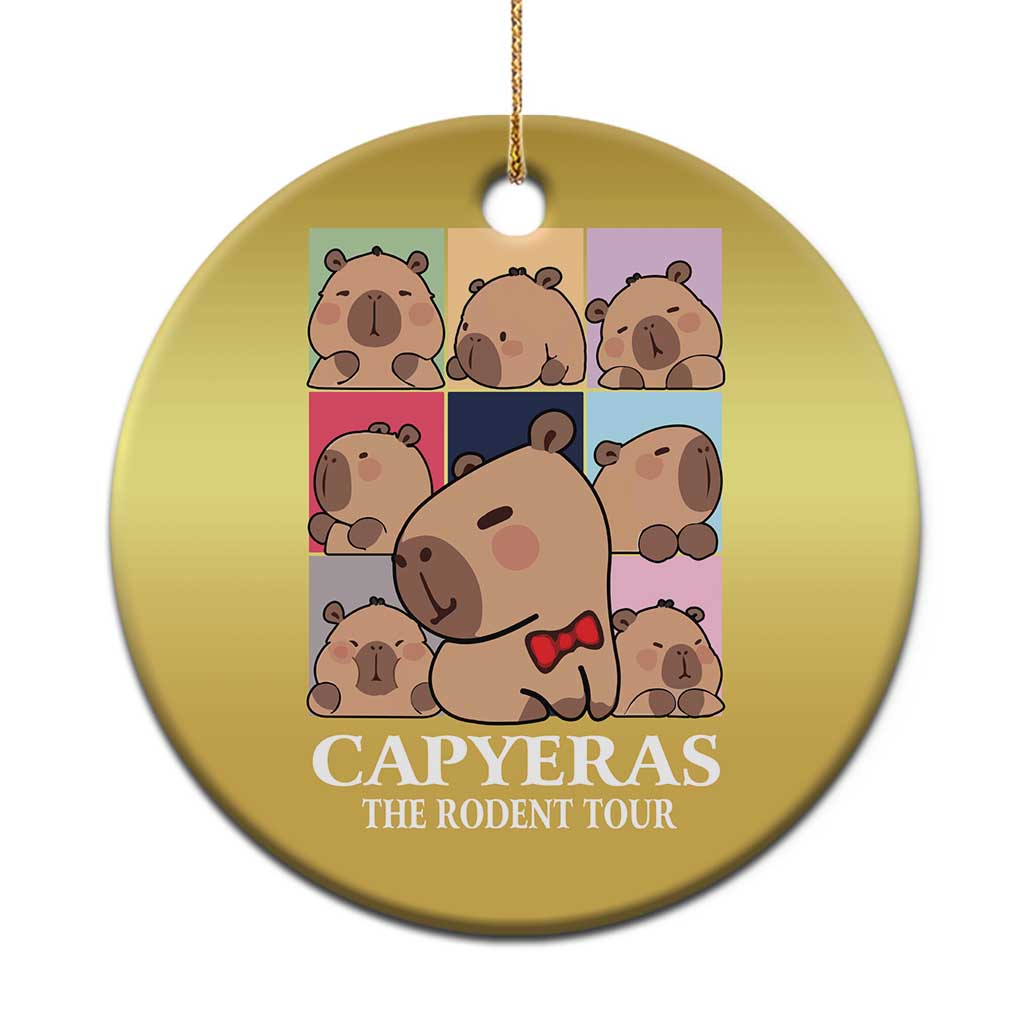 Funny Capybara Xmas Christmas Ornament Capyeras The Rodent Tour TS09