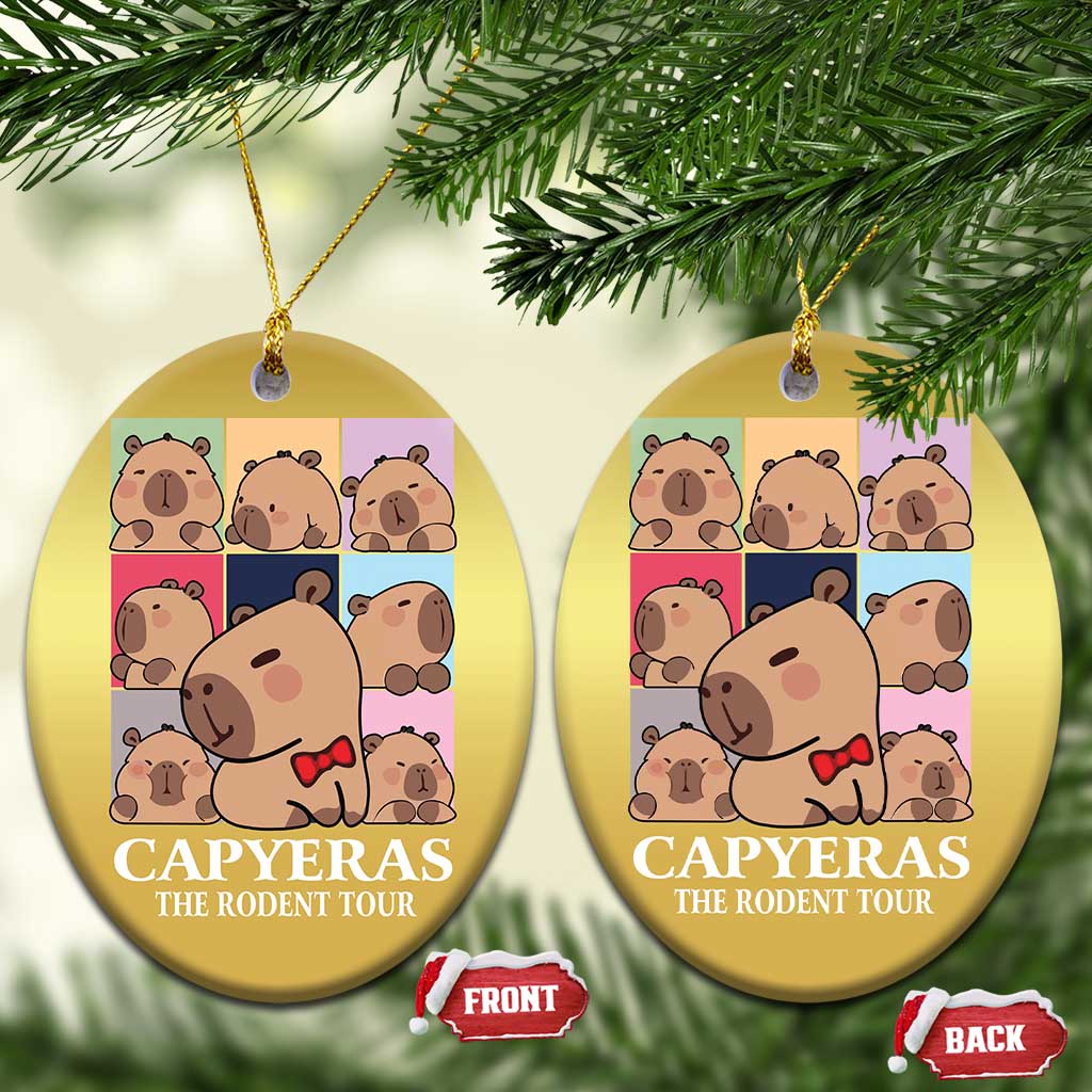 Funny Capybara Xmas Christmas Ornament Capyeras The Rodent Tour TS09