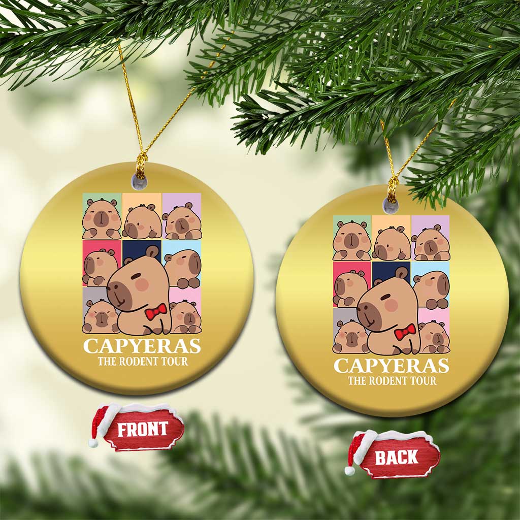 Funny Capybara Xmas Christmas Ornament Capyeras The Rodent Tour TS09