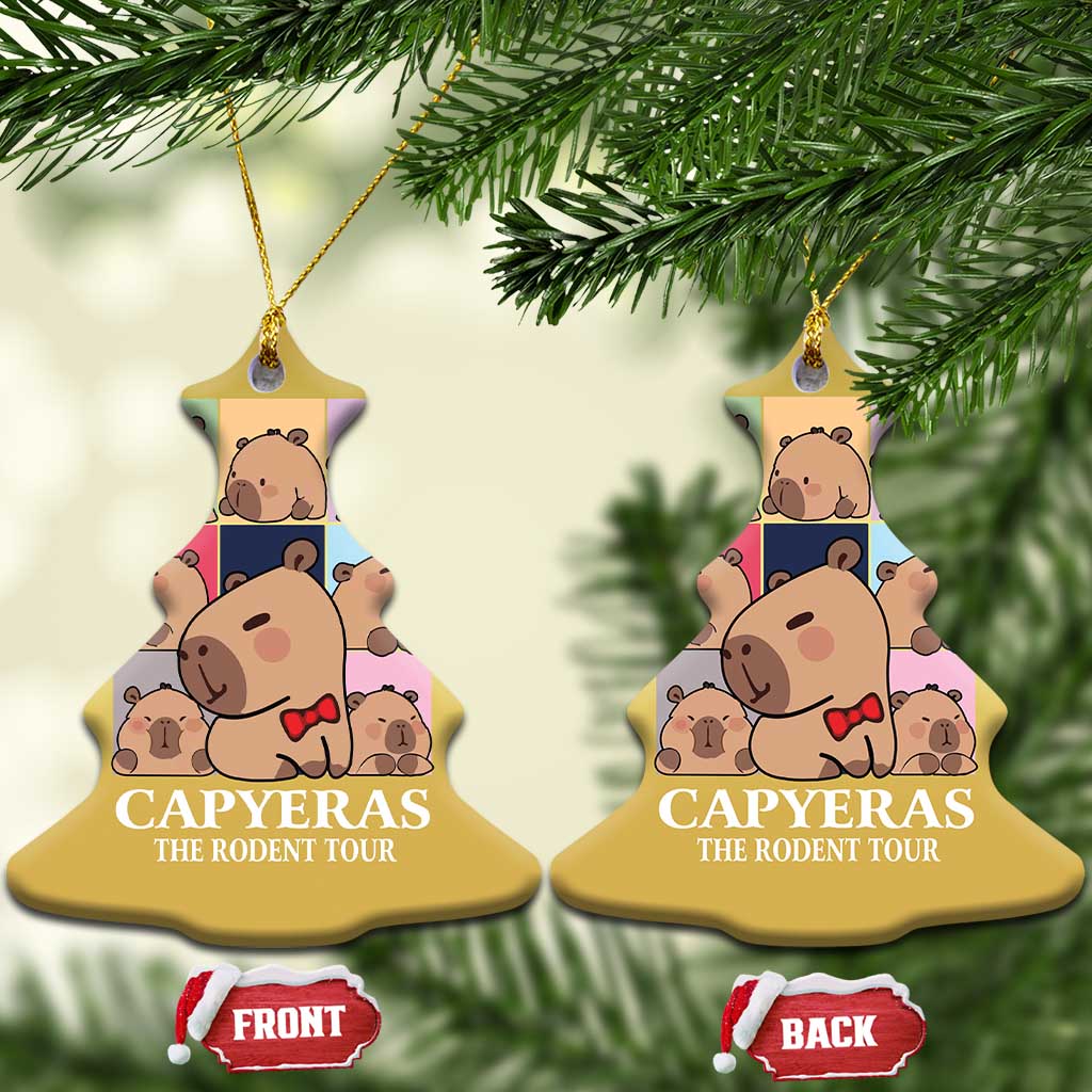Funny Capybara Xmas Christmas Ornament Capyeras The Rodent Tour TS09