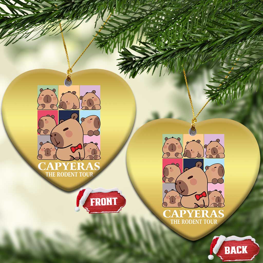 Funny Capybara Xmas Christmas Ornament Capyeras The Rodent Tour TS09