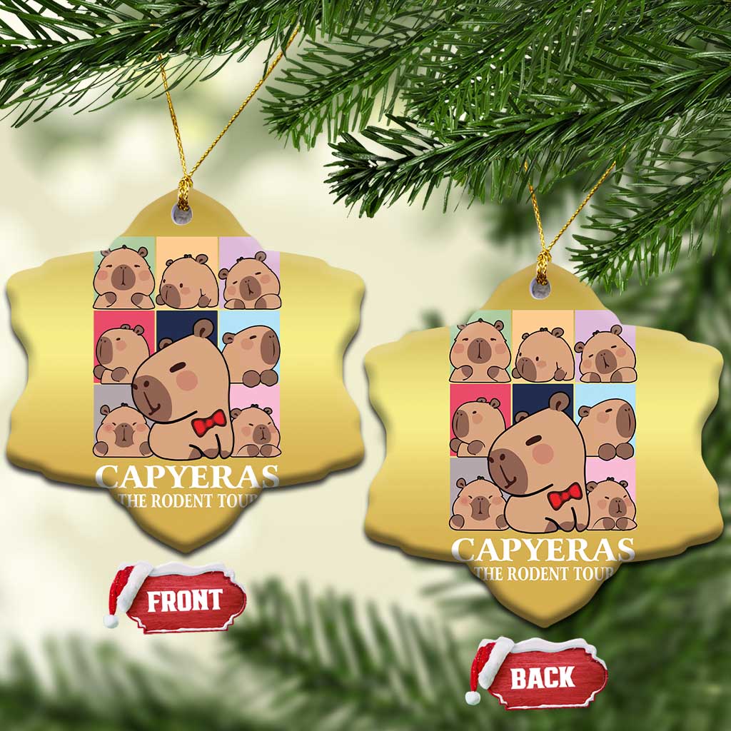 Funny Capybara Xmas Christmas Ornament Capyeras The Rodent Tour TS09