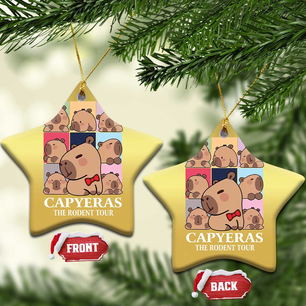 Funny Capybara Xmas Christmas Ornament Capyeras The Rodent Tour TS09