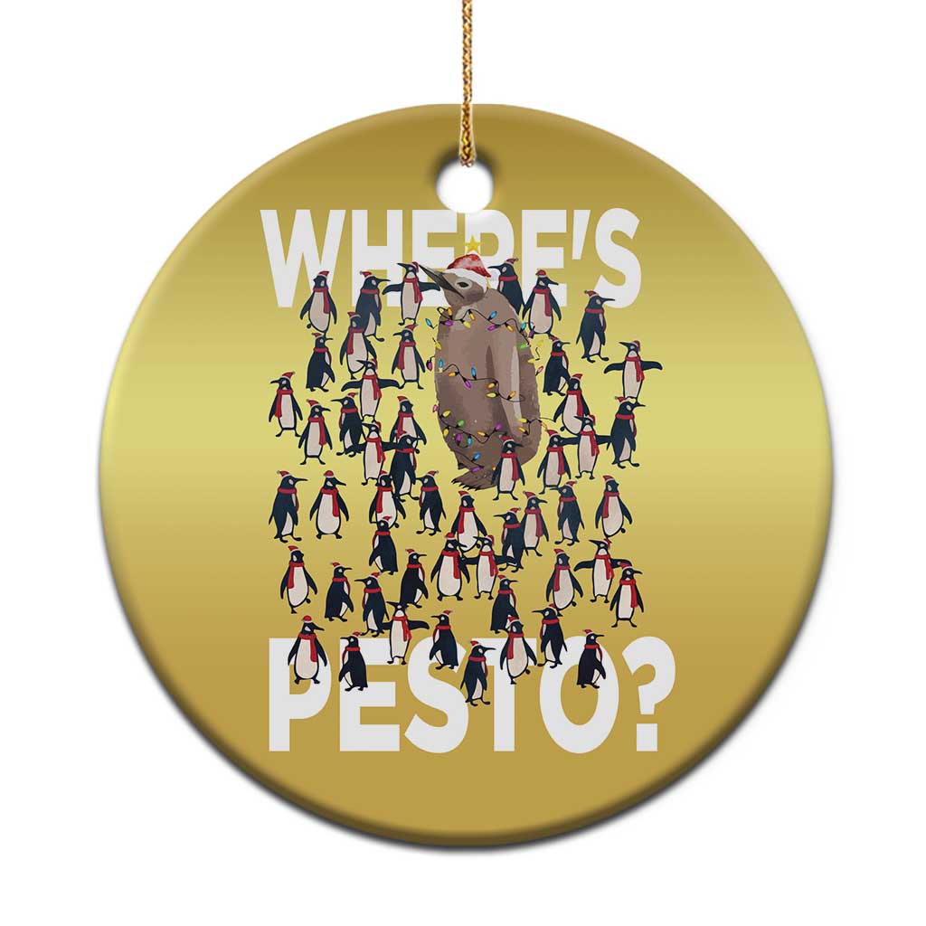 Funny Xmas Wheres Pesto Christmas Ornament TS09