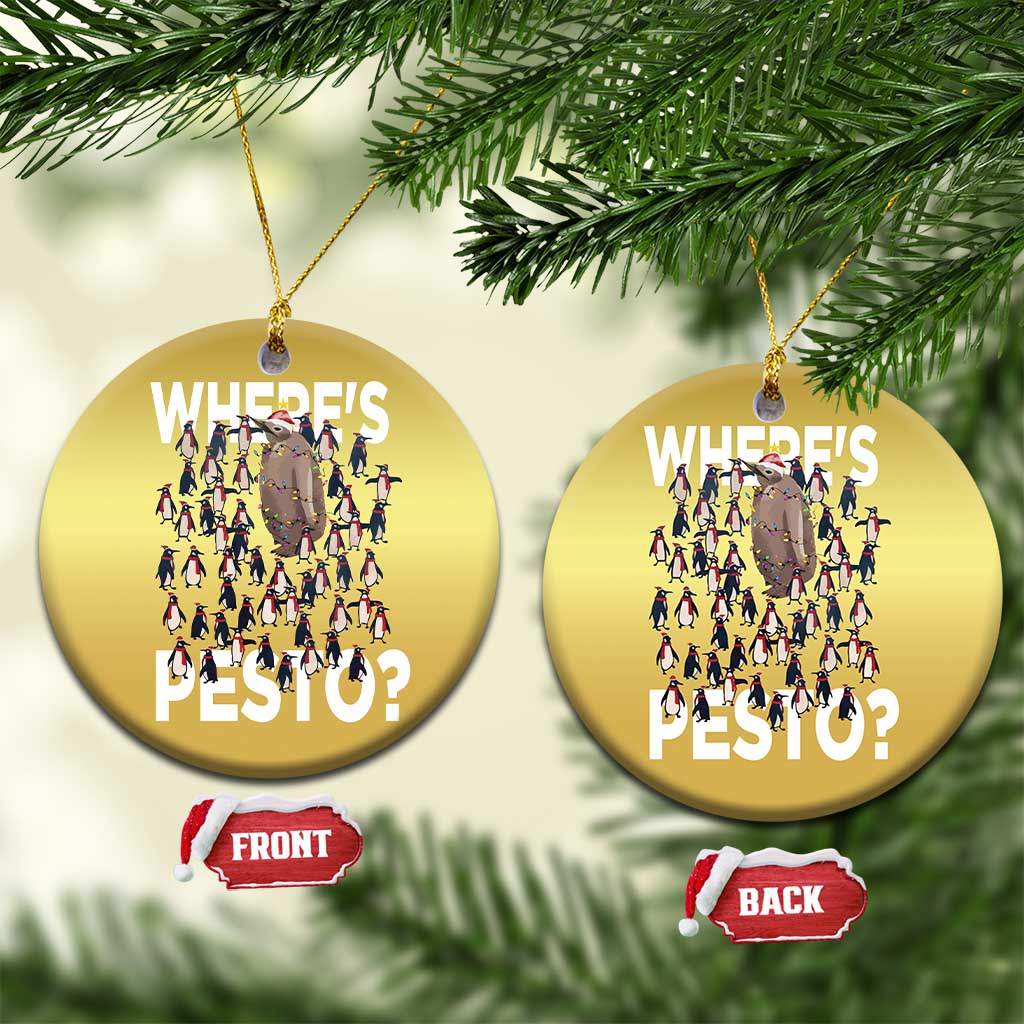 Funny Xmas Wheres Pesto Christmas Ornament TS09