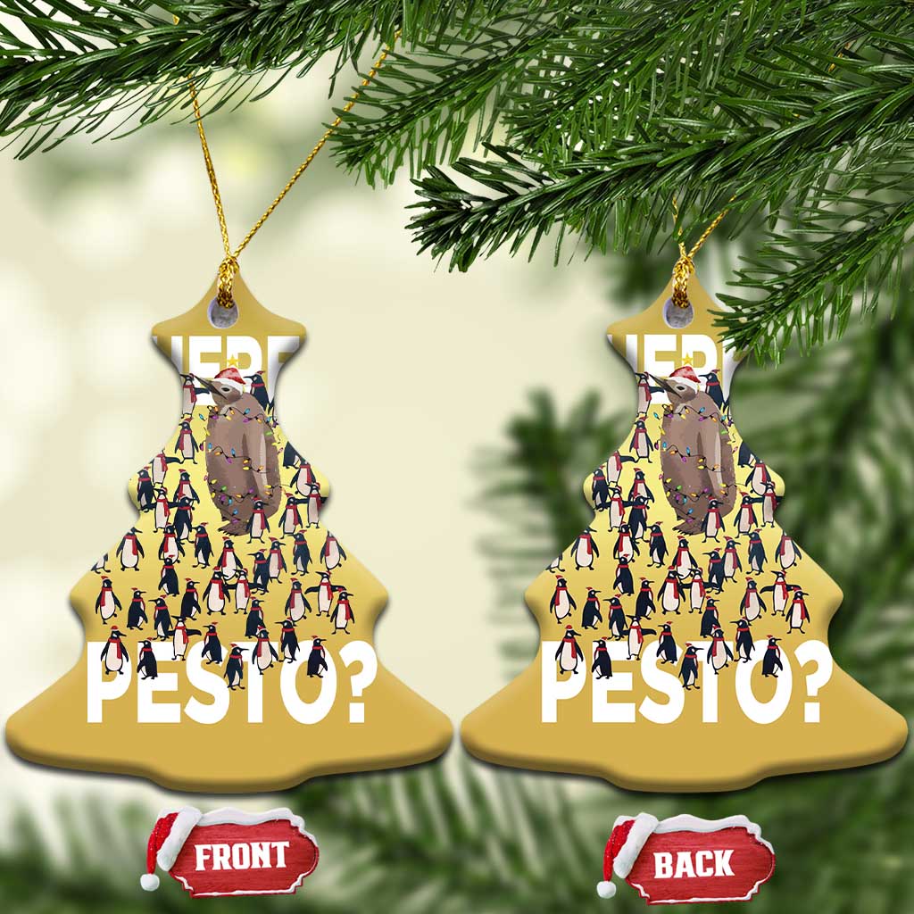 Funny Xmas Wheres Pesto Christmas Ornament TS09